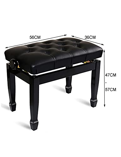 TEmkin Banc de Piano réglable en Hauteur, Tabouret de Piano Solo avec de Beaux Pieds en Fer à Cheval, adapté à Une Utilisation par Une Seule Personne, 56 x 36 x 47-57 cm - Les Beatles, Paul McCartney, John Lennon, RIngo Starr, George Harrison TEmkin Banc de Piano réglable en Hauteur, Tabouret de Piano Solo avec de Beaux Pieds en Fer à Cheval, adapté à Une Utilisation par Une Seule Personne, 56 x 36 x 47-57 cm – Image 3