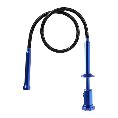 Bendable Hose Reacher Flexible 28.3 in Grabber Tool 4 Claw Pick up Magnetic with LED Light Grabber for Garbage Litter Pick,Also a Gifts for Boyfriend on Birthdays, Father's Day,Christmas (Blue)