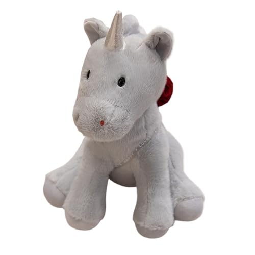 LCEDHZOC Unicornio De Peluche Rosa, Lindos Animales De Peluche Unicornio Suave Regalo for Niños Niñas Decoración del Hogar(Gray,40CM/15.7IN)