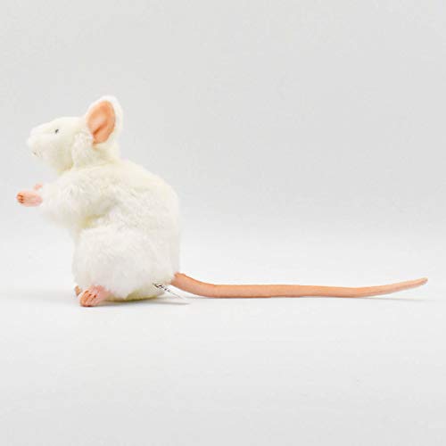 HANSA White German Mouse Plush Animal Toy, 6