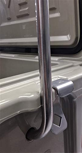 Miniatura 6 de Soporte de bloqueo enfriador para Yeti Roadie 20 y RTIC 20, acero inoxidable, plata, montaje más frío