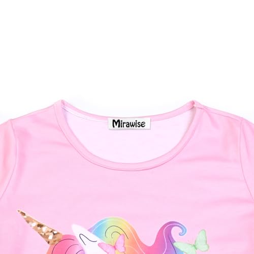 Image of Mirawise Girls 3 Pc Pajamas Sleepwear Cotton Pjs Clothes Set 4-13 Years