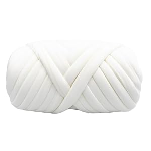 ideamall チャンキーニット 毛糸 極太毛糸 編み物 太い 芯糸 DIY 手編み 250g (ホワイト)" 