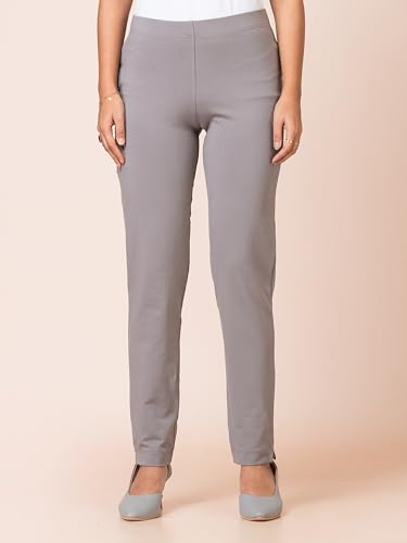 Image of Ruby Cotton Lyrcra Blend Copper Collection Straight Pants | Perfect Blend of Style and Comfort | Professional and Casual Wear #1