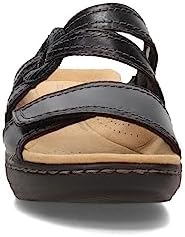 Clarks Merliah Coral Heeled Sandal, Black Leather, 9 Medium | Image 2