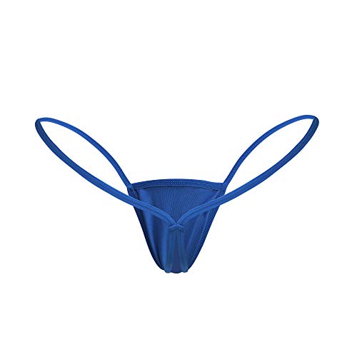 Justgoo Womens Sexy G-String Lace Thongs Panties Underwear Low Rise T-Back Underpants Blue #TOP1