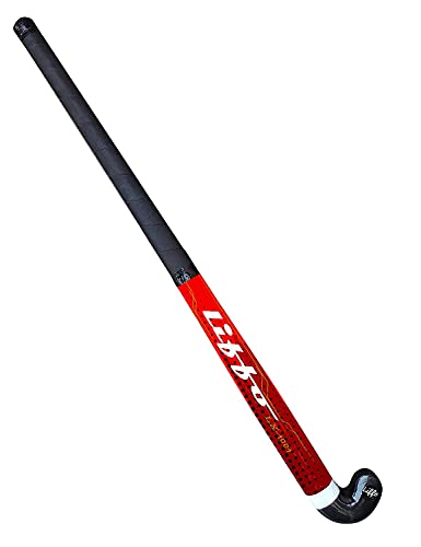 Image of Liffo Hockey Sticks for Men and Women Practice and Beginner Level with Ball (L-36 Inc) Yellow (Red)