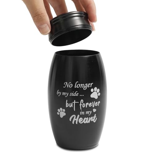 Image of Dog Memorial Gifts for Loss of Dog,Memorial Urn for Cat Ashes | 5.5 inches Small & Medium Aluminum Urns for Pet Ashes, Pet Memorial Urn for Pet Hair,Fur,Whiskers or Ashes (25 lbs Capacity)