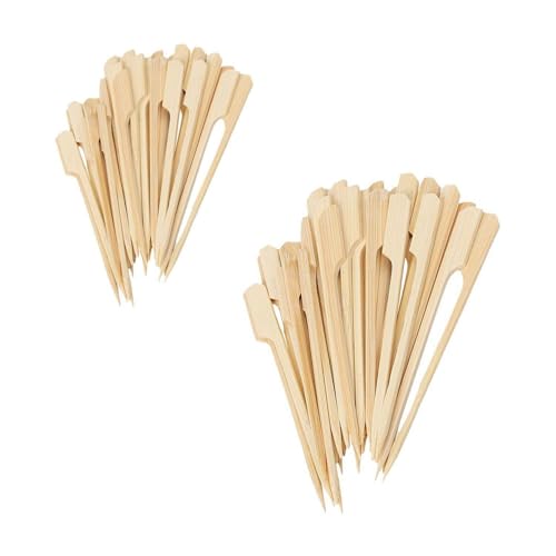 200 Palitos Cuadrados Con Nudos, Palillos De Cóctel, Palillos De Bambú Para Cócteles, Brochetas De Frutas Para Niños, Palillos De Cócteles Para Comida, Brochetas De Hamburguesas