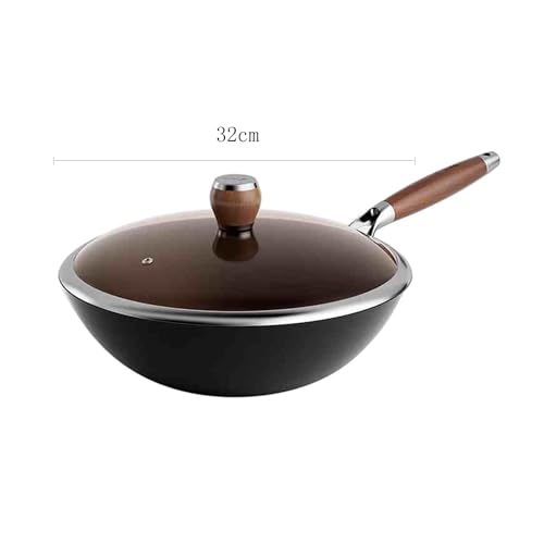 Wok de Hierro Tradicional con Tapa y Fondo Plano 32 cm miniatura 2