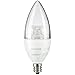 Sunlite CTF/LED/4.5W/E12/FR/DIM/ES/27K LED 2700K 4.5W 40W Replacement 120V Candelabra Base Torpedo Chandelier with Dimmable Energy Star Light Bulb, Warm White