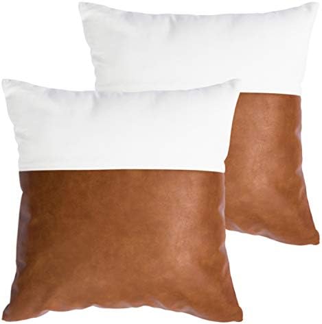 leather pillows amazon