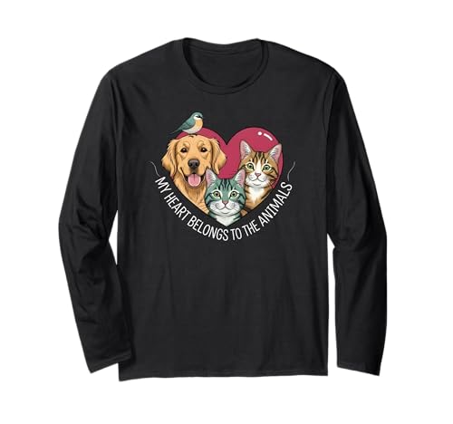 My Heart Belongs To The Animals Dog Cat Bird Pet Lover ����T�V���c