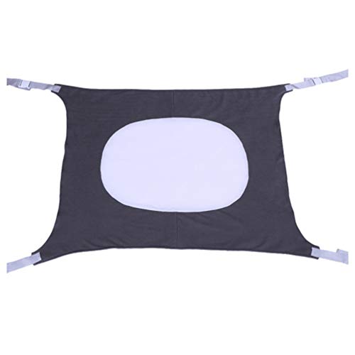 Yuanu Hamac Bébé pour Crèche Élasticité Conception Élargie avec 4 Boucles Pliable Lavable Respirant Doux pour la Peau Engrener Convient aux Nouveau-nés de 0 à 6 Mois Gris Cover