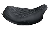 Mustang Motorcycle Seats 76694 Wide Tripper Solo Seat for Harley-Davidson Electra Glide Standard, Road Glide, Road King & Street Glide 2008-'21, Diamond, Black