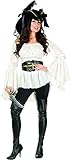 Charades Womens Pirate Lady Vixen Blouse Adult-Sized Costume, Natural, Medium US
