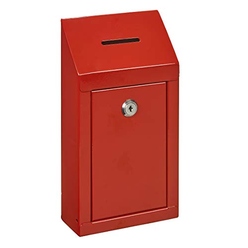 Metal Donation Box & Collection Box Office Suggestion Box Secure Box with Top