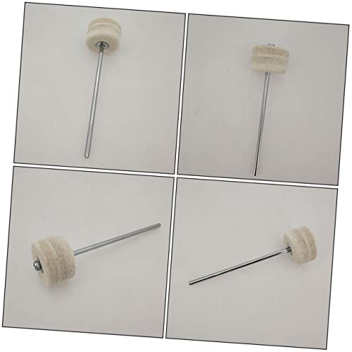 3 piezas mazos de fieltro para pedal de batería miniatura 6