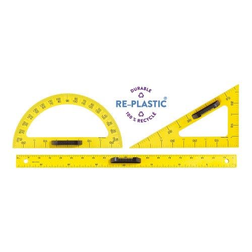 Set de traçage aimanté incassable jaune pour géométrie sans stress