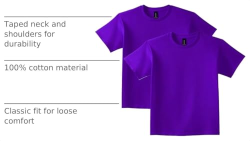 Image of Gildan Youth Ultra Cotton T-Shirt, Style G2000B, Multipack
