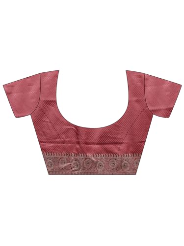 Image of Libas Woven Design Satin Saree for Women With Unstitched Blouse Piece | Traditional Saree for Festive & Wedding