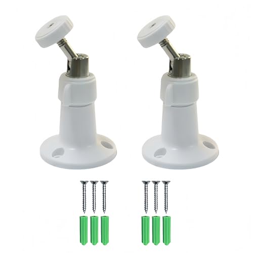 Mewtush 1 Stück Verstellbare Wandhalterung, Kamera Wandhalterung Outdoor Innenbereich, 360° Verstellbare Sicherheitskamera Halterung Kompatibel mit Pro 2/3/4, Go, Kamera System Halterung, Weiß
