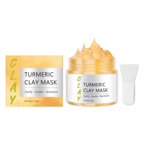 Mascarilla de arcilla para la cara, mascarilla de arcilla hidratante, 50 g, crema limpiadora para pintar con cepillo, cuidado facial reafirmante para piel sensible, noche, viaje en casa, mujeres y