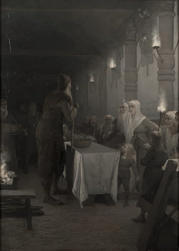 Affiche toile La saga de Frithiof reproduction tableau August Malmström 60x90