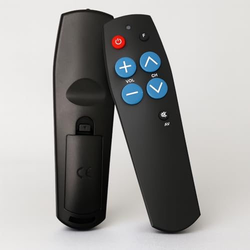 Telecommande Universelle Senior,Télécommande TV Universelle à Gros Boutons pour Seniors et Malvoyants,TV Infrarouge Simple à Utiliser,Basique pour Personnes Âgées et Démence pour Cadeaux pour Lea déme