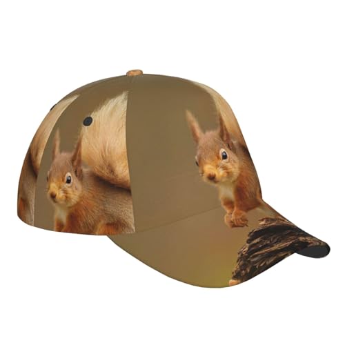 Gorra snapback con diseño de ardilla unisex ajustable miniatura 3