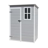 Panana Plastic Garden Storage Shed Outdoor Storage Includes Plastic Floor, Strong Structure House Tool Shed (L x W x H) 79 x 152x 192 cm