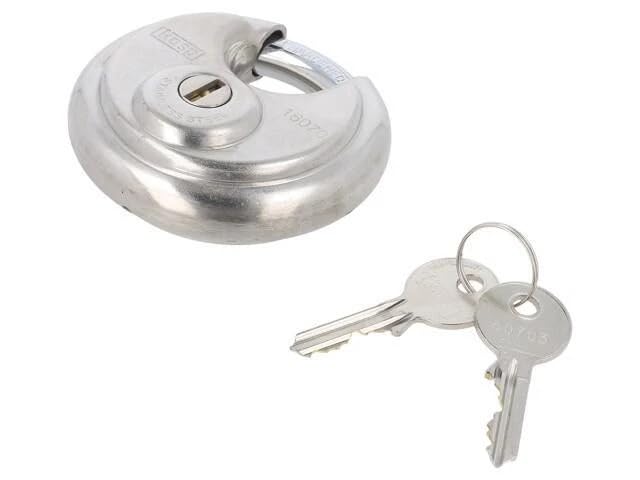 Cadenas acier inoxydable ronde KASP K16070A3 antivol extérieur archet 10mm dimension 70mm