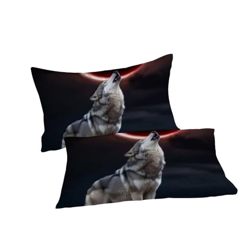 Parure de lit loup 3D en microfibre de qualité supérieure King size 220x240 cm - 7