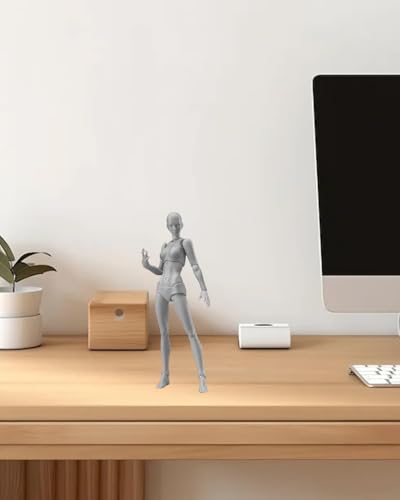 Image of Body Kun, Gray Female Desktop Figure Model, Includes Accessories, Ideal for Drawing, Painting, Photography, and Home Decoration, Figure Model for Sketching, Office and Home Decor