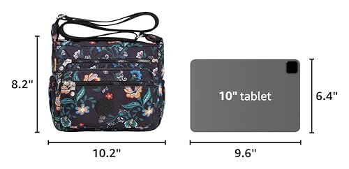 Image of Pealwel Women Shoulder Handbag Roomy Multiple Pockets Bag Ladies Crossbody Purse Tote Top Handle Satchel