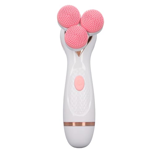 Esfoliante facial elétrico, silicone de limpeza profunda, 3 massagens na cabeça, rotação de 360 grau