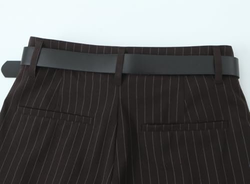 Womens Double Pleated Pants Wide Leg Dress Pants High Waist Trendy Trousers4