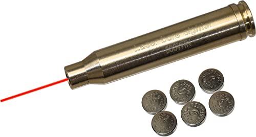 MAYMOC 300WIN Mag Bore Sight Red Dot Cartucho con 2 Juegos de baterías