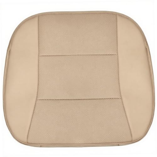 Housse de siège de voiture en cuir PU beige | Protection complète avant antidérapante 3 pièces