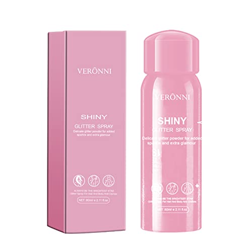 Holzsammlung Espray Con Purpurina,Espray Con Purpurina Para El Cabello Y El Cuerpo,Pulverizador de Purpurina Muy Brillante en Polvo para Resaltar,Cosmético para Maquillaje Facial y Corporal#A002
