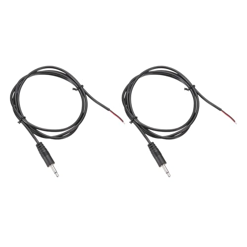 Cable auxiliar de 3.5 mm macho de 2 polos DMiotech con extremo desnudo de 0.9 m color negro