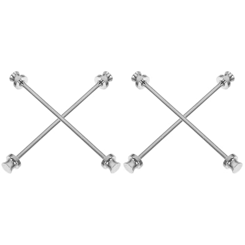 SHERCHPRY 2sets Gold Collar Stays for Men's Dress Shirts Collar Pin Set Fashion Accessory Lightweight 2pcs*2