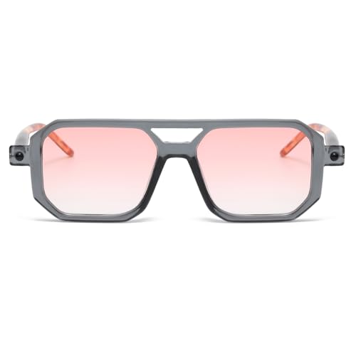 Image of Vintage Square 70s Aviator Sunglasses for Women Men Retro Classic Flat Aviator Frame Sun Glasses UV Protection