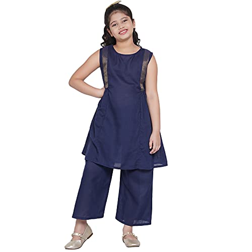 Image of Bitiya By Bhama Girl's Cotton Blend Kurta & Palazzo