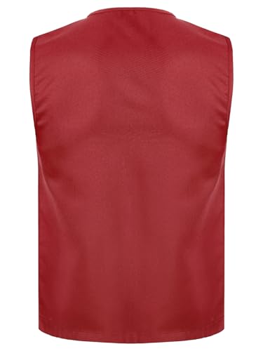 Kaerm Kids Boys Girls Sleeveless Volunteer Activities Vest Front Zipper Waiter Bartender Waistcoat2