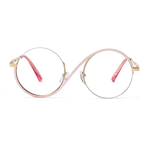 Image of willochra unique Round Blue Light Blocking Glasses for women Elphaba Glasses Metal Frame Computer Anti Eyestrain Eyeglasses