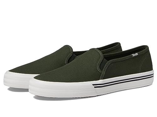 Image of Keds Womens Double Decker Canvas Slip On Sneakers Shoes Casual - Black
