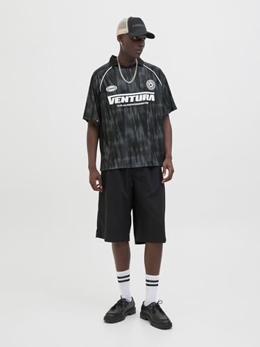 Vêtements Jack & Jones JCORETREAT AOP MESH OPEN COLLAR POLO LN pour Accessoires - vue 5