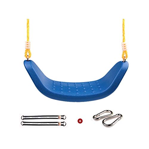 High Load Bearing Swing Large U-shaped Thick Non-slip Swing Woven PE Rope Safe And Durable Hanging Plastic Chair Swing Indoor And Outdoor Children's Swing Portable Storage (Color : Blue-B)