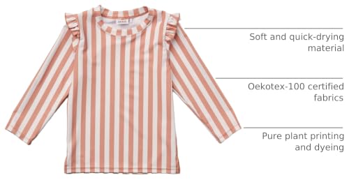 Image of Girls and Boys Long Sleeve Rash Guard Shirt Neutral Swim Shirts